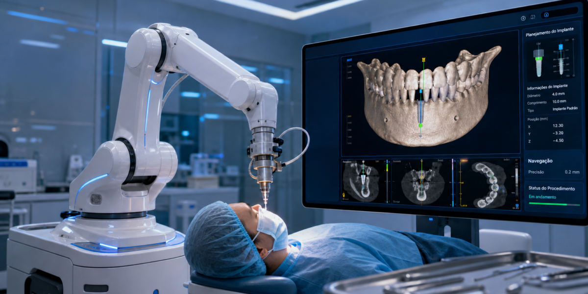 Inteligência artificial na implantodontia - o robô chegou