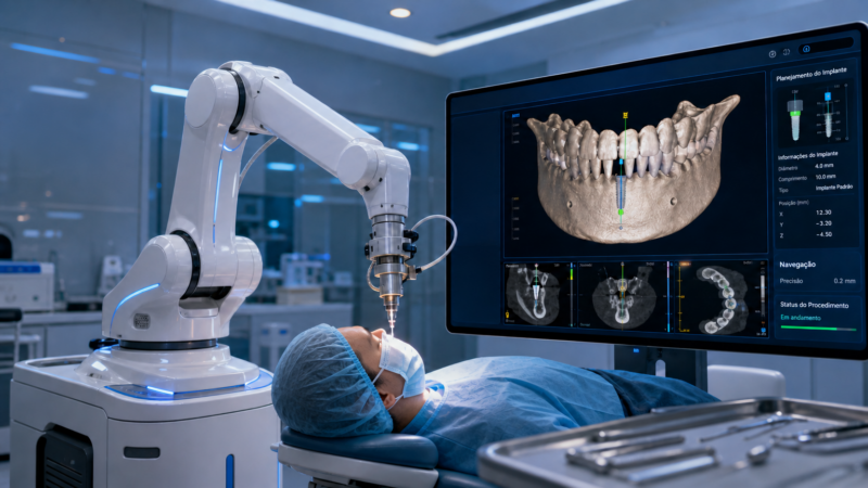 Inteligência artificial na implantodontia - o robô chegou